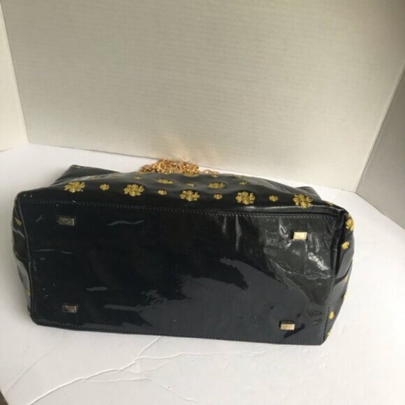 Adrienne Vittadini Vintage ‘90s Tote Shoulder Bag Chain Strap Floral Embroidered - Picture 6 of 9